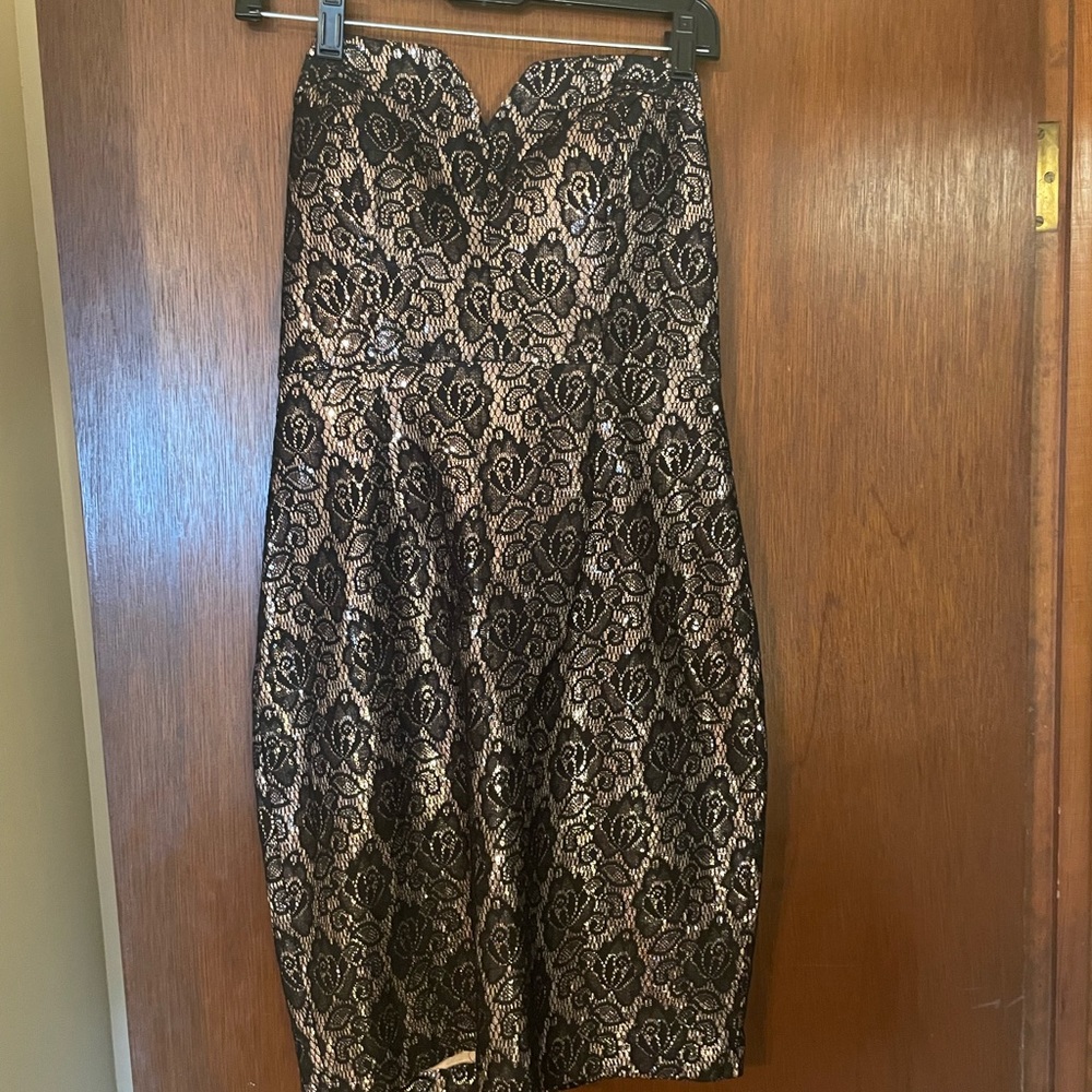 Beautiful strapless cocktail dress.